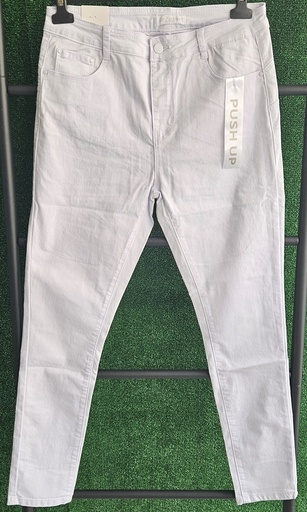 Pantalón Jean Blanco Mujer -5kg W4282-2 Kt's